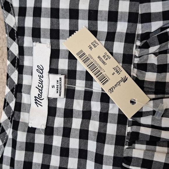 Madewell gingham wrap shirt S - Picture 2 of 4